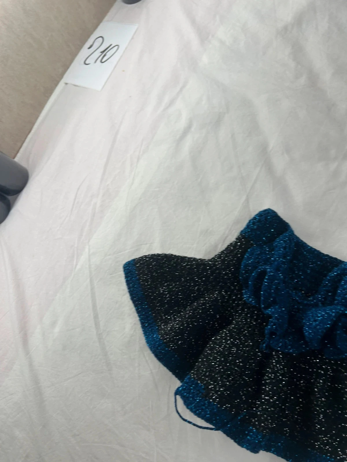 Saia costurada à mão tamanho único vintage azul escuro – photo 4
